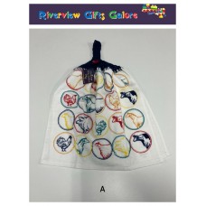 Crochet Top Hand Towel / Tea Towel - Farm Animals Crochet Top Hand Towel / Tea Towel - Farm Animals